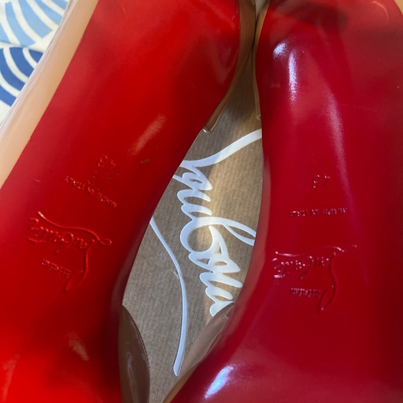 Christian Louboutin Iriza 85 Patent leather Nude pump size 43 - Picture 8 of 13